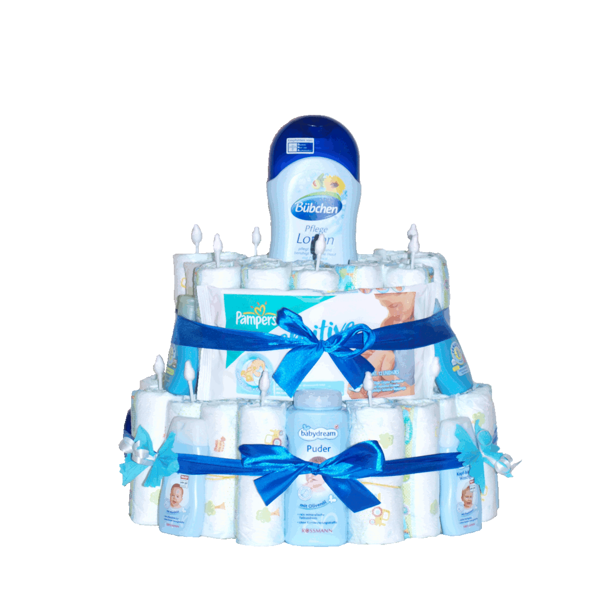Windeltorte in Blau